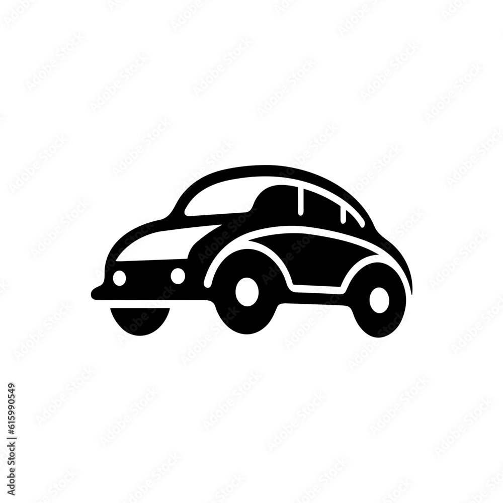 Fototapeta premium Cute Toy Car Logo Illustration