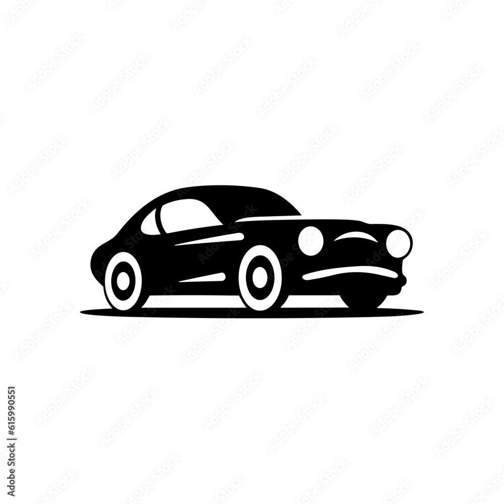 Cute Toy Car Logo Illustration
