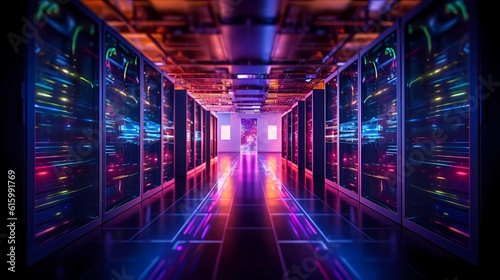 Data Center Illumination: Journey into the Neon-lit Depths of Technology Generative AI
