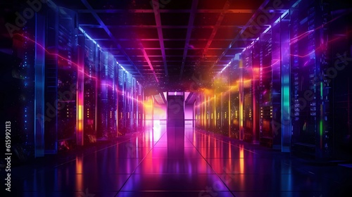 Data Center Illumination  Journey into the Neon-lit Depths of Technology Generative AI