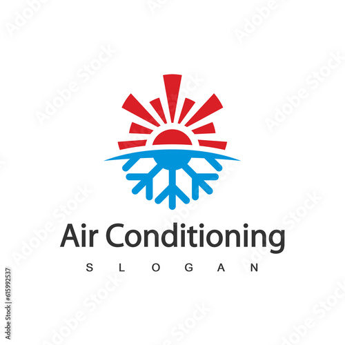 Air Conditioning Logo, HVAC Logo Concept