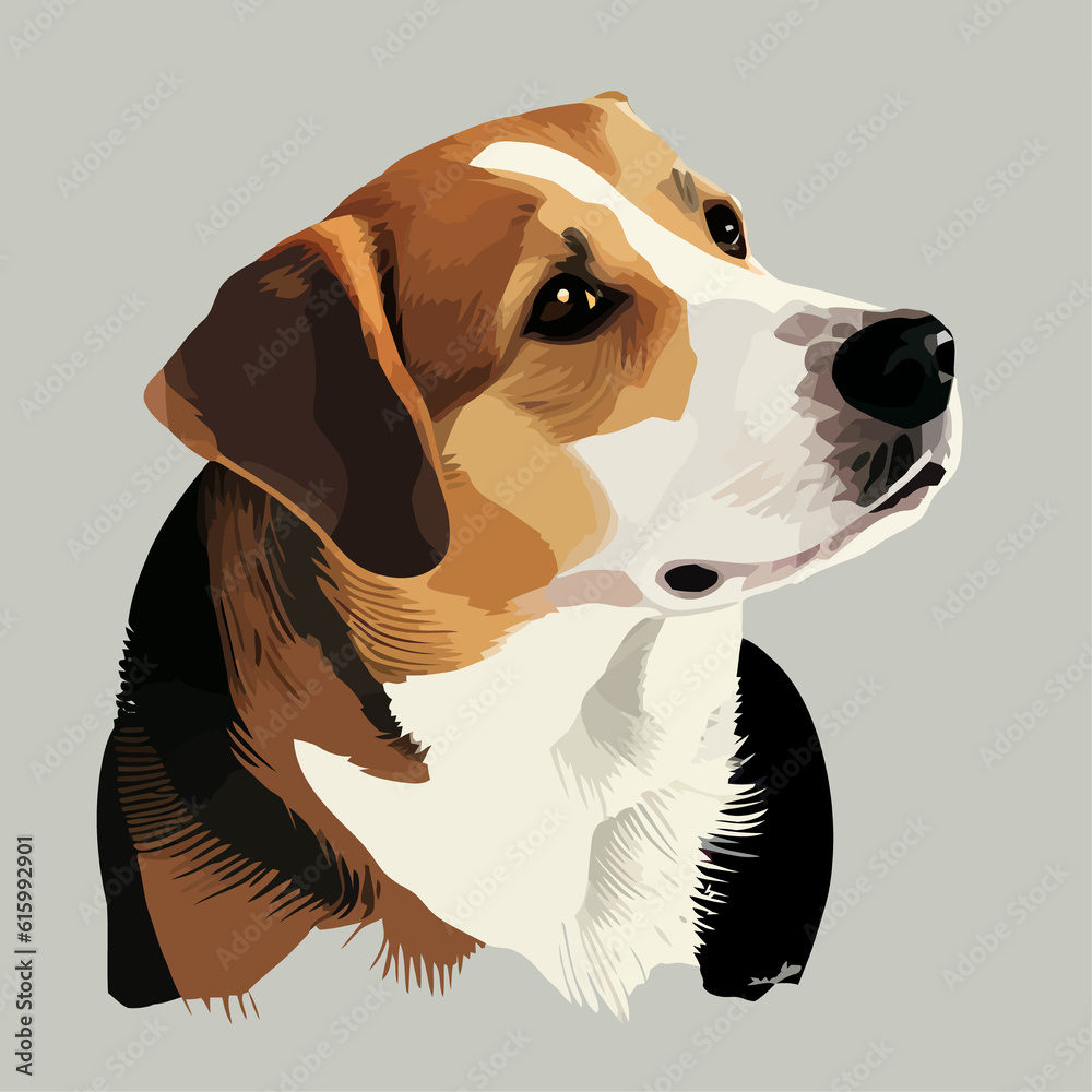 Illustration of an adorable dog, dog wallpaper.