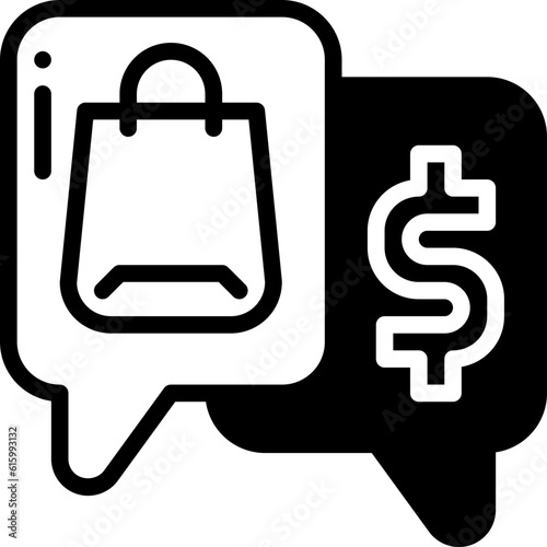 dealing solid line icon
