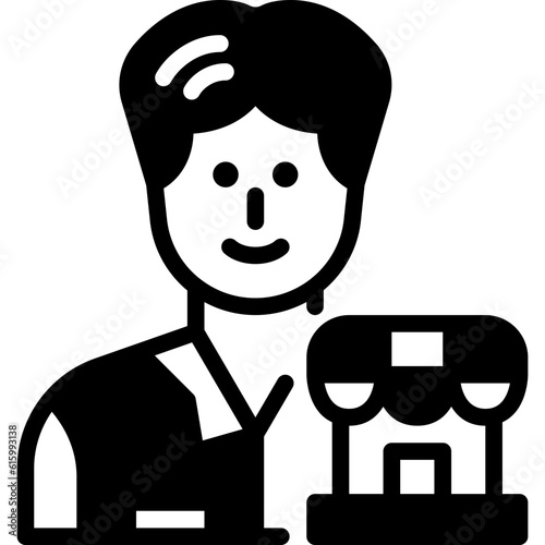 merchant solid line icon