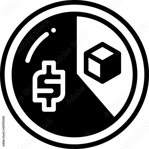 pie graph solid line icon