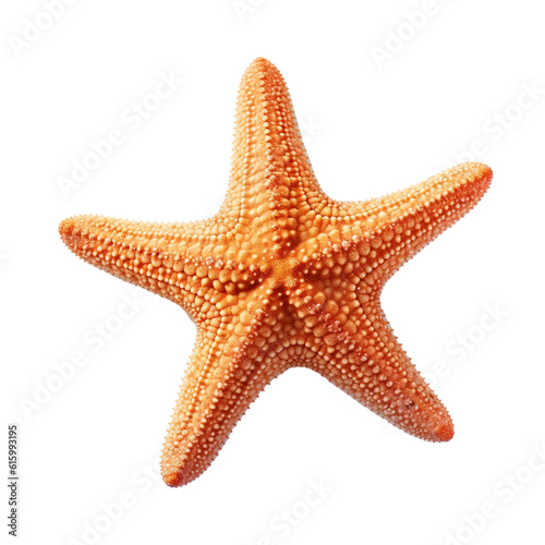 A starfish isolated, png element on transparent background. Generative Ai.