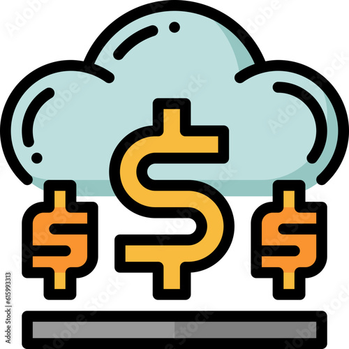 online payment filled outline icon