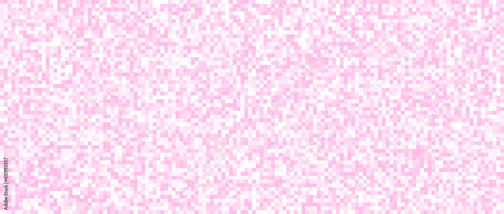 Seamless pixelated pink texture. Light rose noise grain pattern. Incarnadine mosaic background. Roseate shades glitter vector background