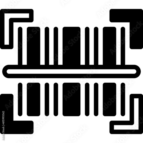 barcode solid line icon