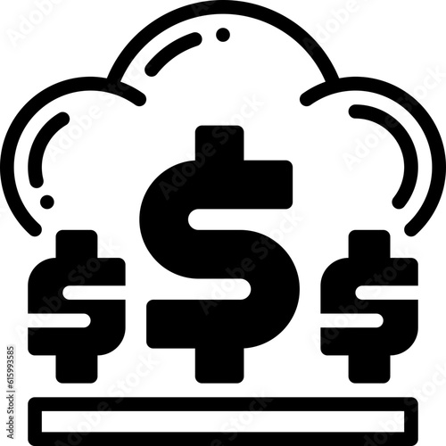 online payment solid line icon