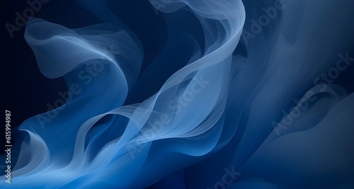 Floating blue fabric steam. smoke light blue fabric steam.
