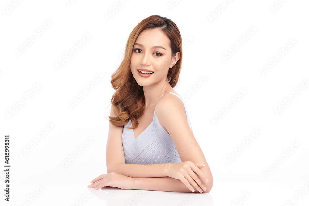 Beautiful young asian woman with clean fresh skin on white background, Face care, Facial treatment, Cosmetology, beauty and spa, Asian women portrait. Beautiful young asian woman with clean fresh skin on white background, Face care, Facial treatment, Cosmetology, beauty and spa, Asian women portrait.