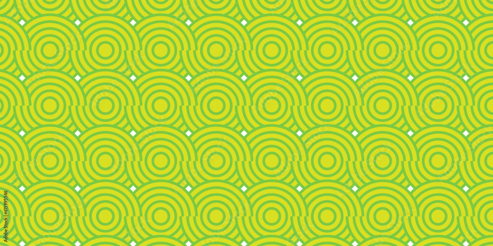 green seamless pattern with circles