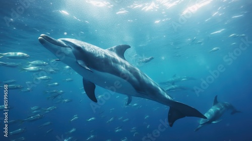 dolphin in the sea © Aqib