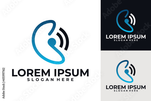 Ear Hearing Logo Template Vector Icon