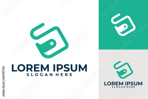 wallet logo vector design illustration