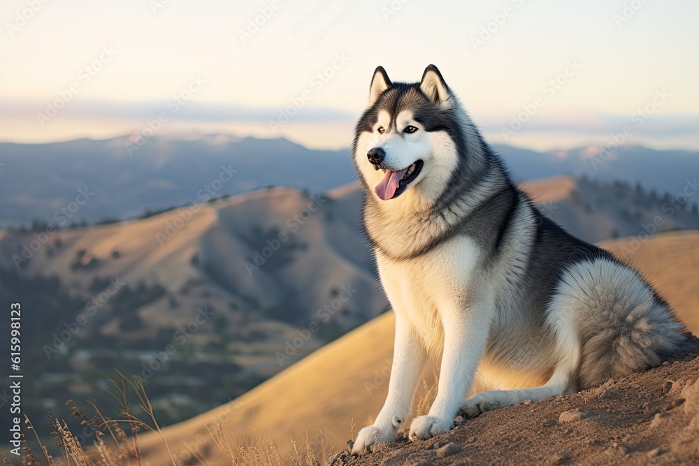 Alaskan Malamute Dog - Portraits of AKC Approved Canine Series