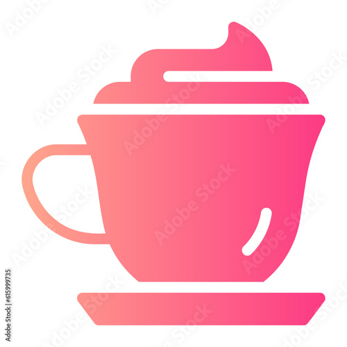whipped cream gradient icon