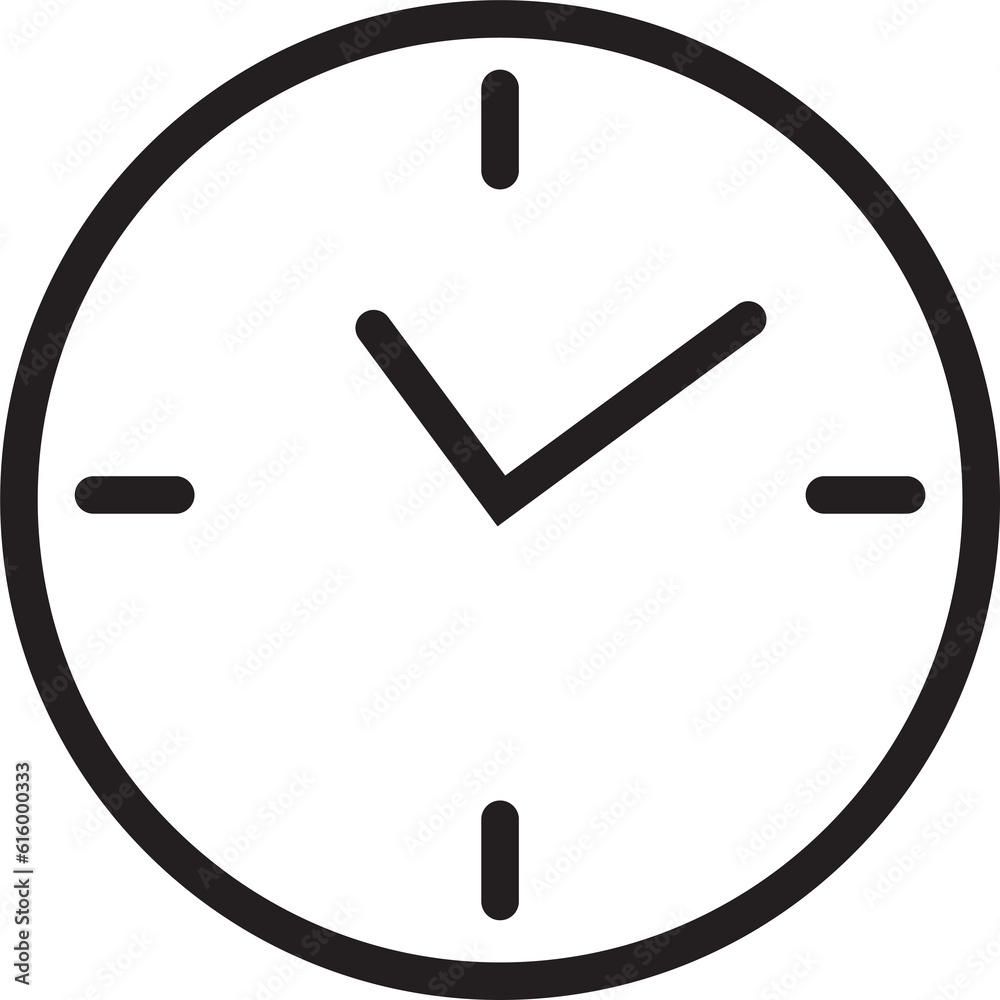 Flat clock icon for graphic design, logo, web site, social media, mobile app, illustration Flat clock icon for graphic design, logo, web site, social media, mobile app, illustration