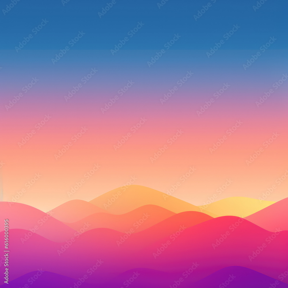 retro gradient background with muted bright colours