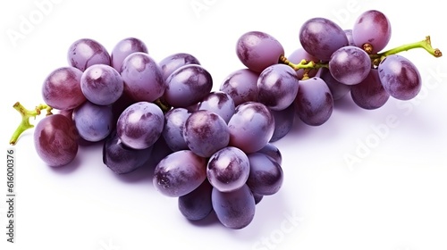 Fresh grapes isolated on white background. Generative Ai