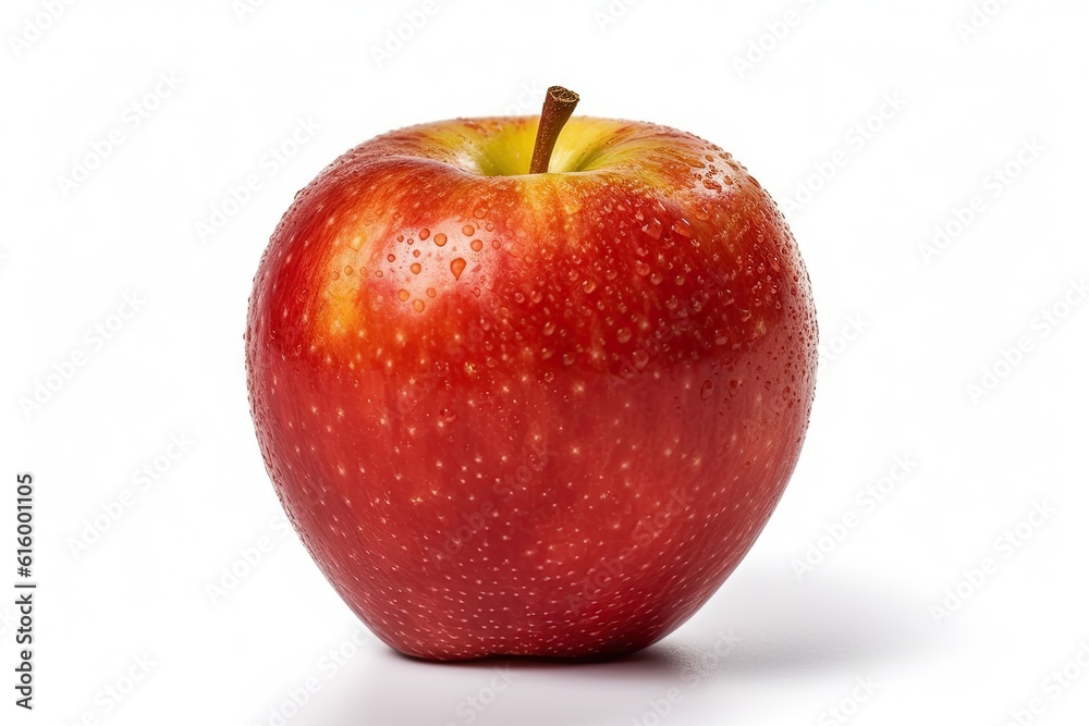 Apple, Fresh apple isolated on white background. Generative Ai Apple, Fresh apple isolated on white background. Generative Ai