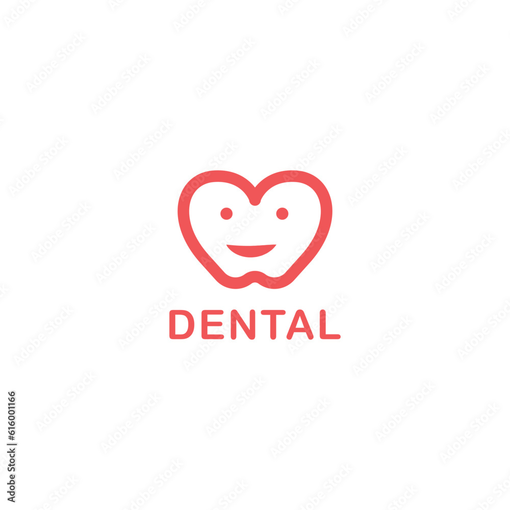 love dental line simple logo. love dental line simple logo.