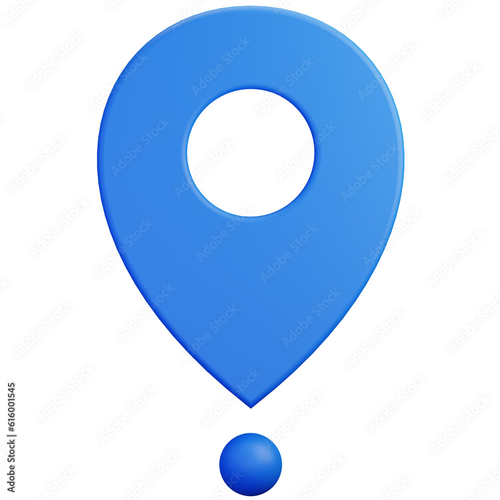 blue map pointer 3d icon blue map pointer 3d icon