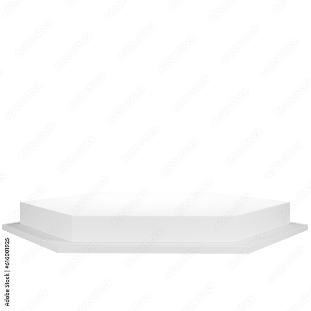 empty white pedestal 3d icon