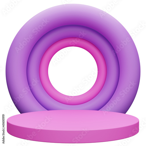 pastel purple pink pedestal product presentation 3d icon