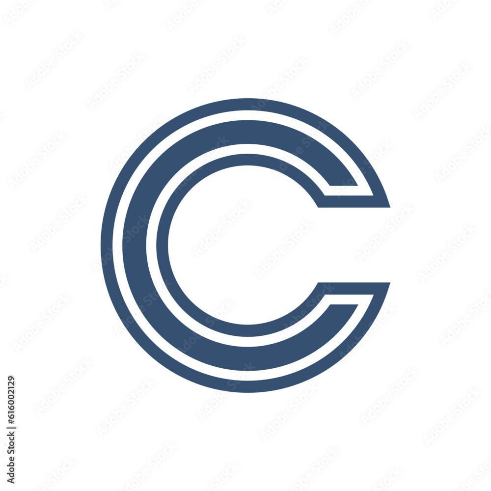 Letter C logo. Monogram design vector logo Letter C logo. Monogram design vector logo