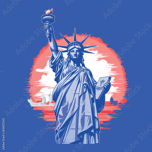 statue of liberty vector illustration