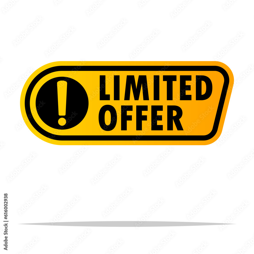 Limited offer sign vector isolated illustration Limited offer sign vector isolated illustration