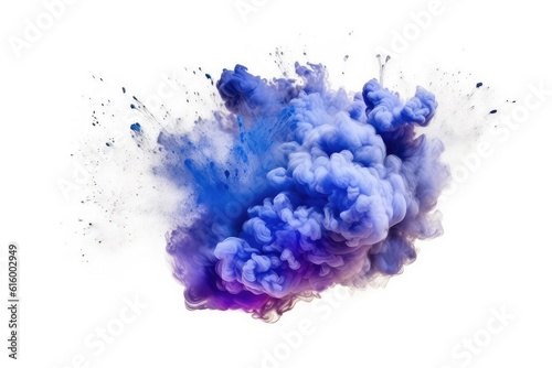 blue paint splash isolated on white background