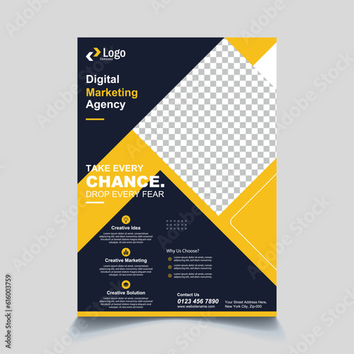 Poster flyer pamphlet brochure cover design presentation abstract modern, layout in A4 size