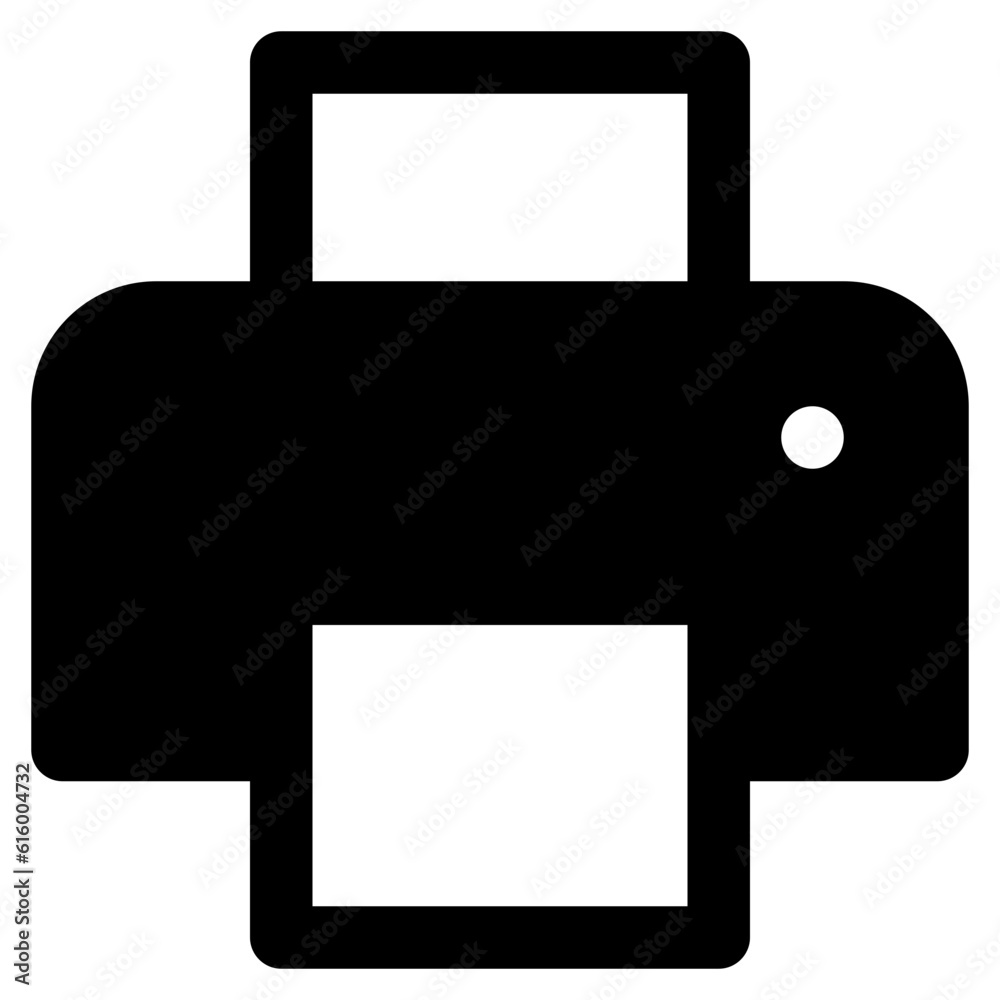 Printer icon for printing office text documents Printer icon for printing office text documents