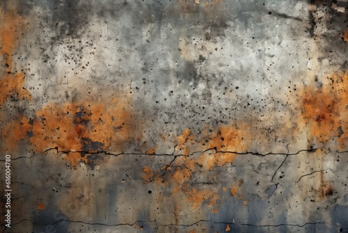 Industrial Grunge: Create a gritty and rough concrete background with distressed textures and splashes of paint for an urban and edgy look. background, macro, close up.