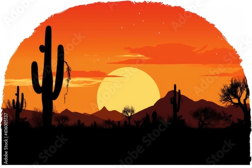 state desert sunset
