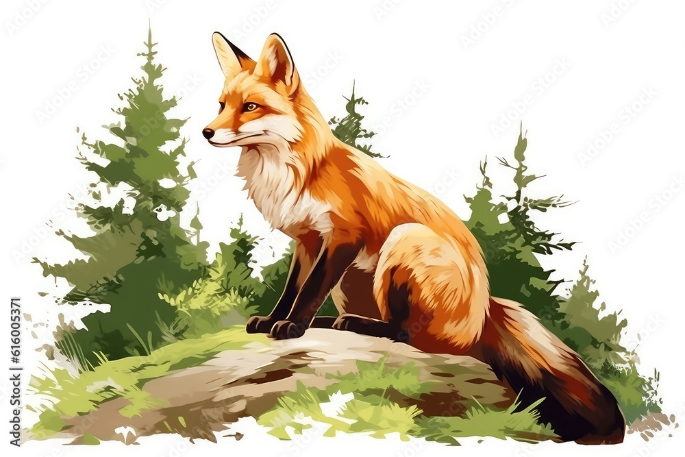 Obraz premium fox in the grass