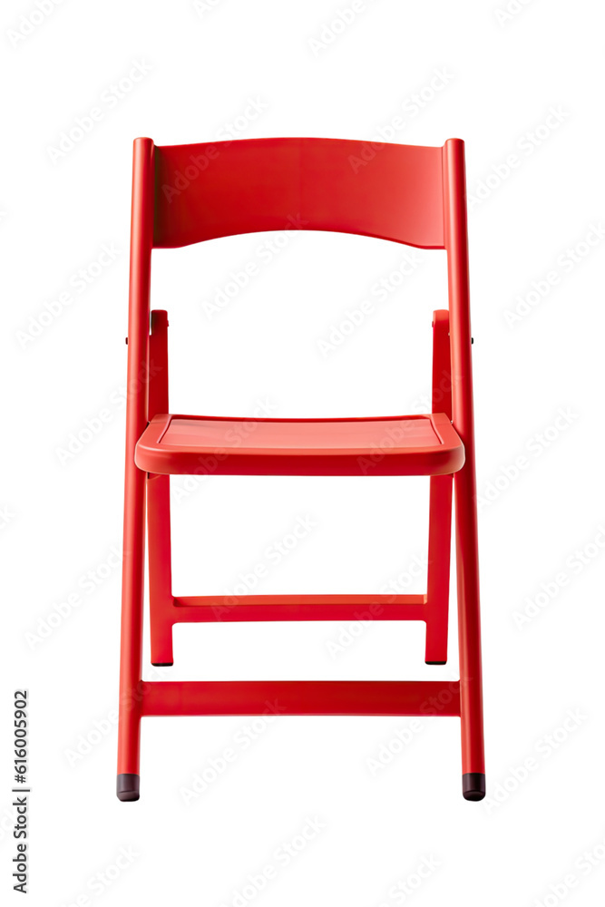 folding chair isolated on a transparent background, generative ai