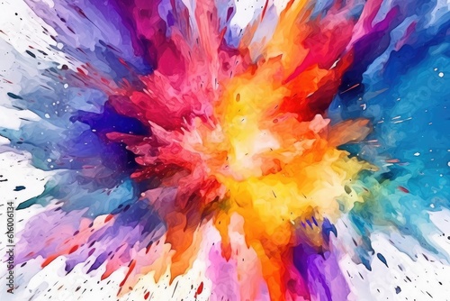 Vibrant Color Bursts: Create dynamic and energetic abstract compositions using vibrant color bursts, with bold brushstrokes and expressive movement. 