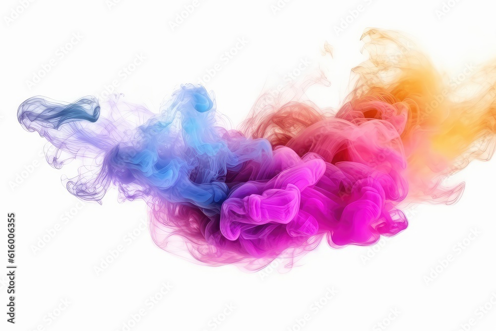 Fototapeta premium Abstract color smoke on white background
