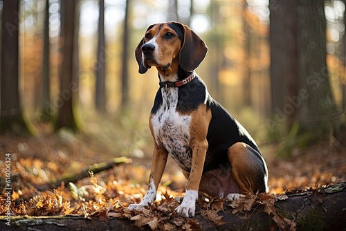 American English Coonhound Dog - Portraits of AKC Approved Canine Series