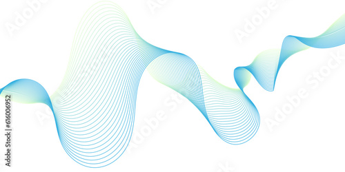 blue and white abstract background with flowing particles. Digital future technology concept. Abstract white paper wave background and abstract gradient and blue wave curve lines. 