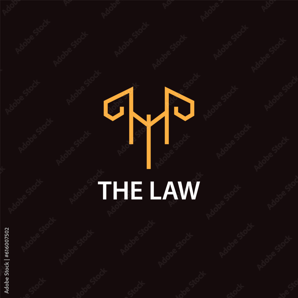 law logo with sharp line style law logo with sharp line style