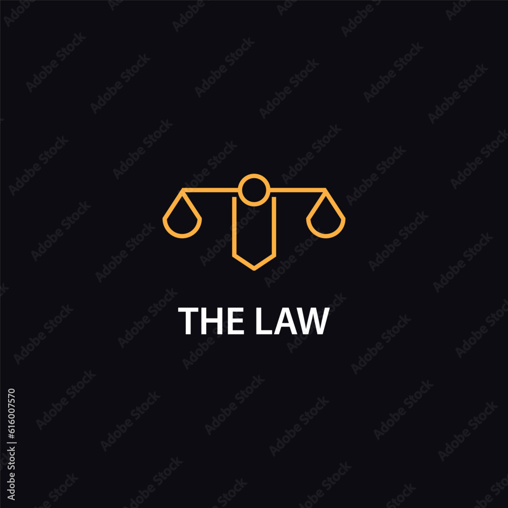 luxury line style law logo concept luxury line style law logo concept