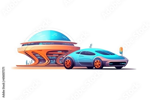 car on a white background