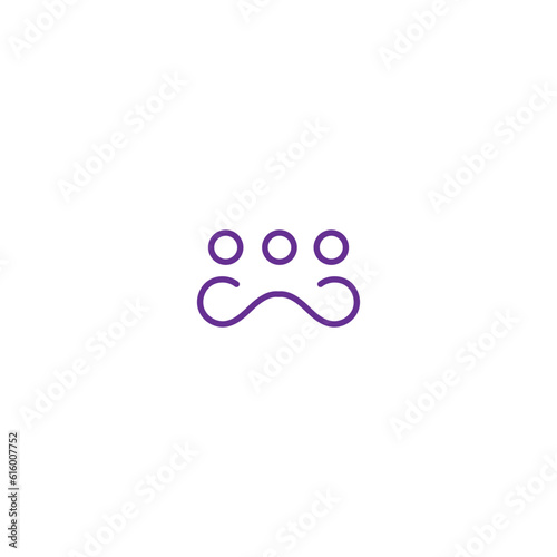 person logo icon line style color violet