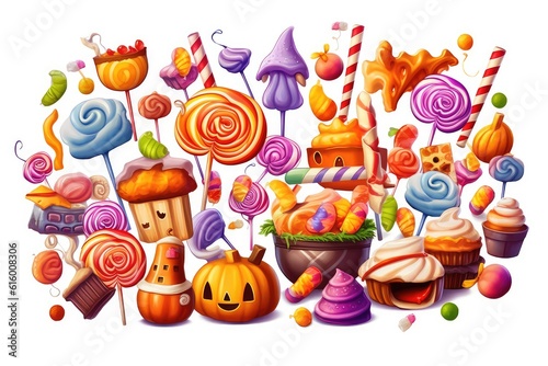 Halloween Treats and Sweets illustration