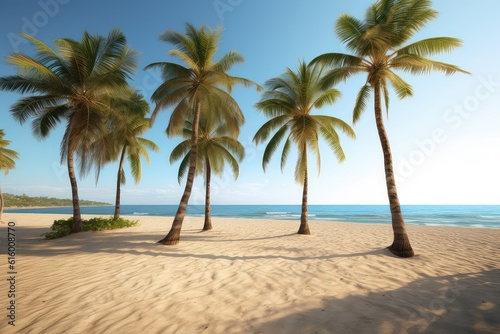 palm tree on the beach © Man888